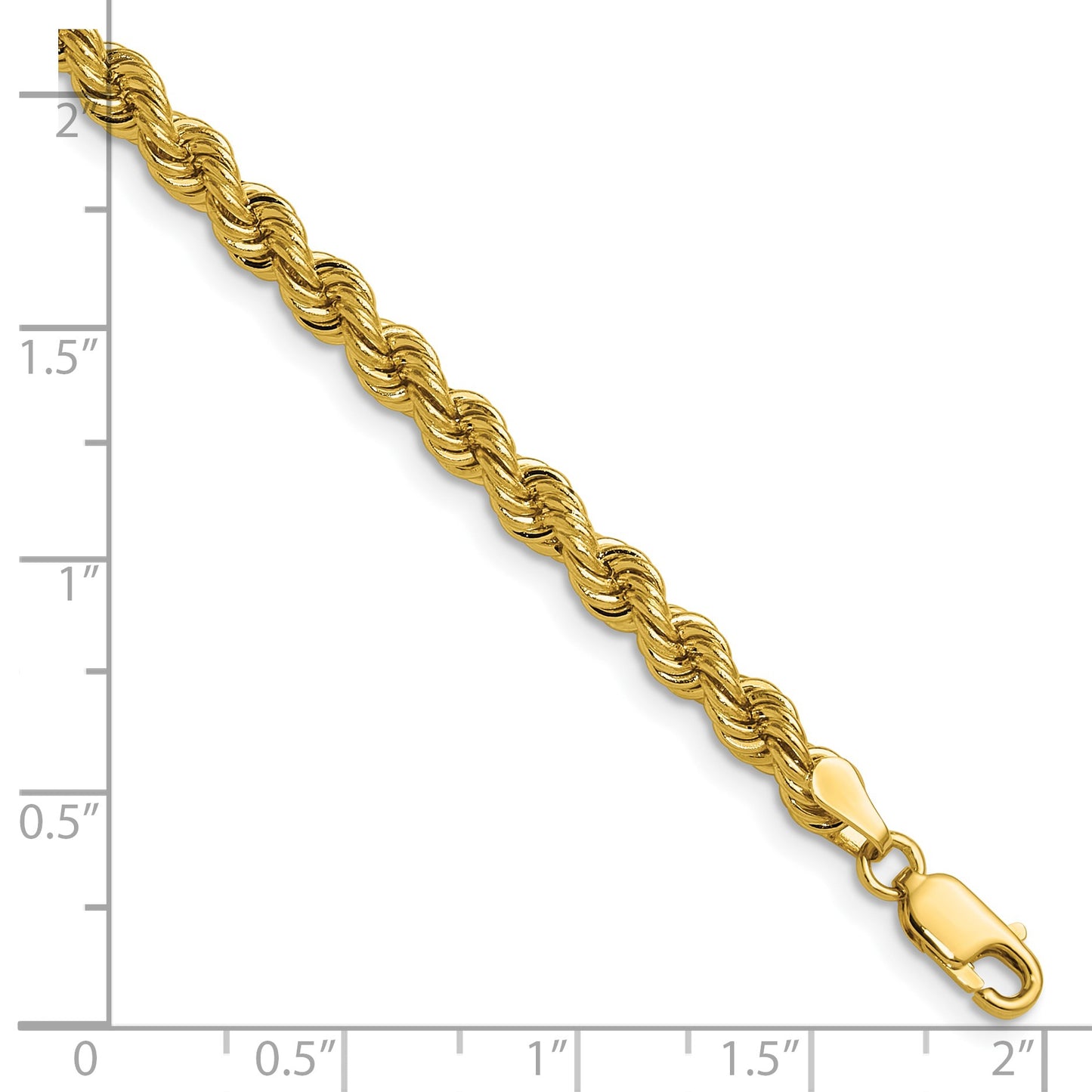14k 4.2mm Solid Rope Chain