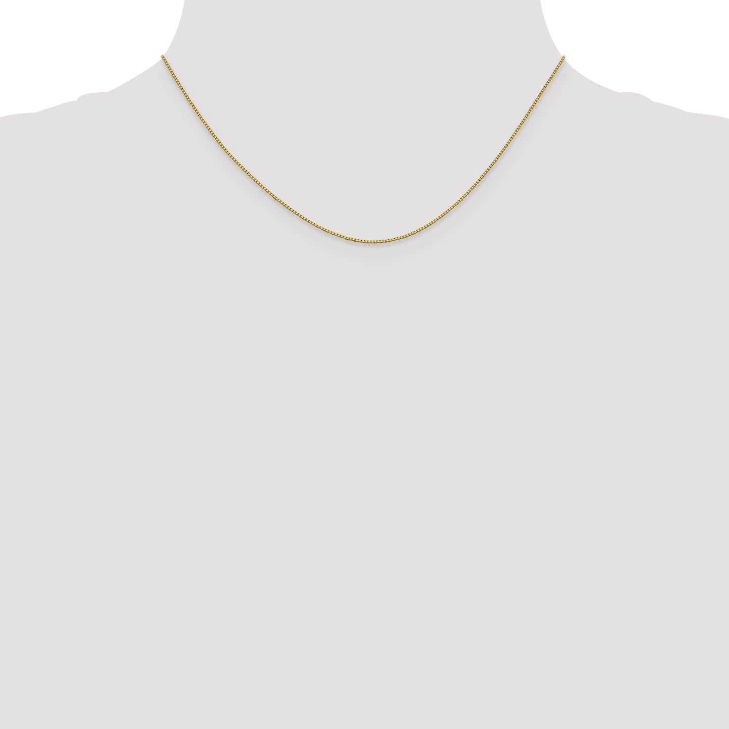 18K 16 inch .7mm Box with Lobster Clasp Chain