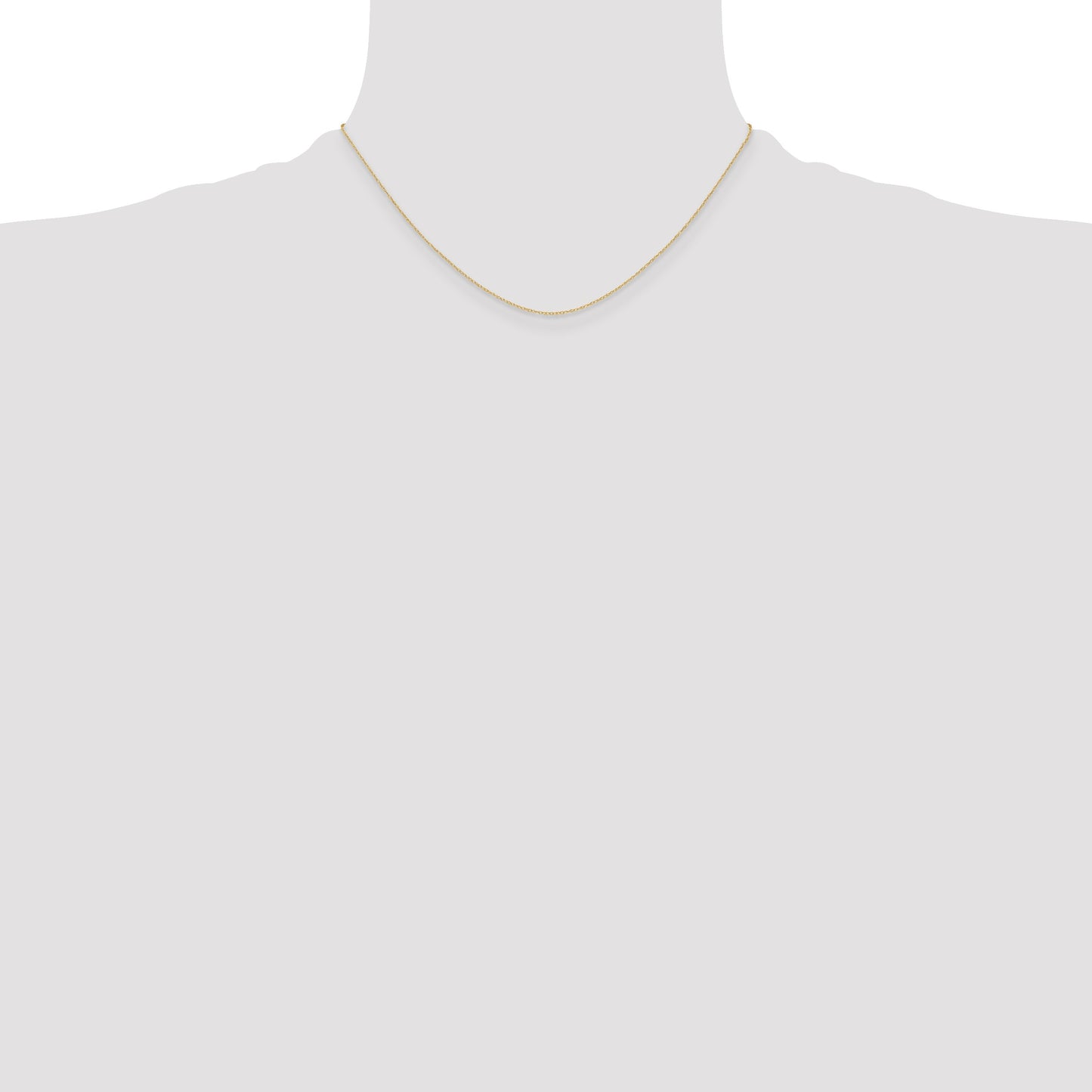 14k .4 mm Carded Cable Rope Chain