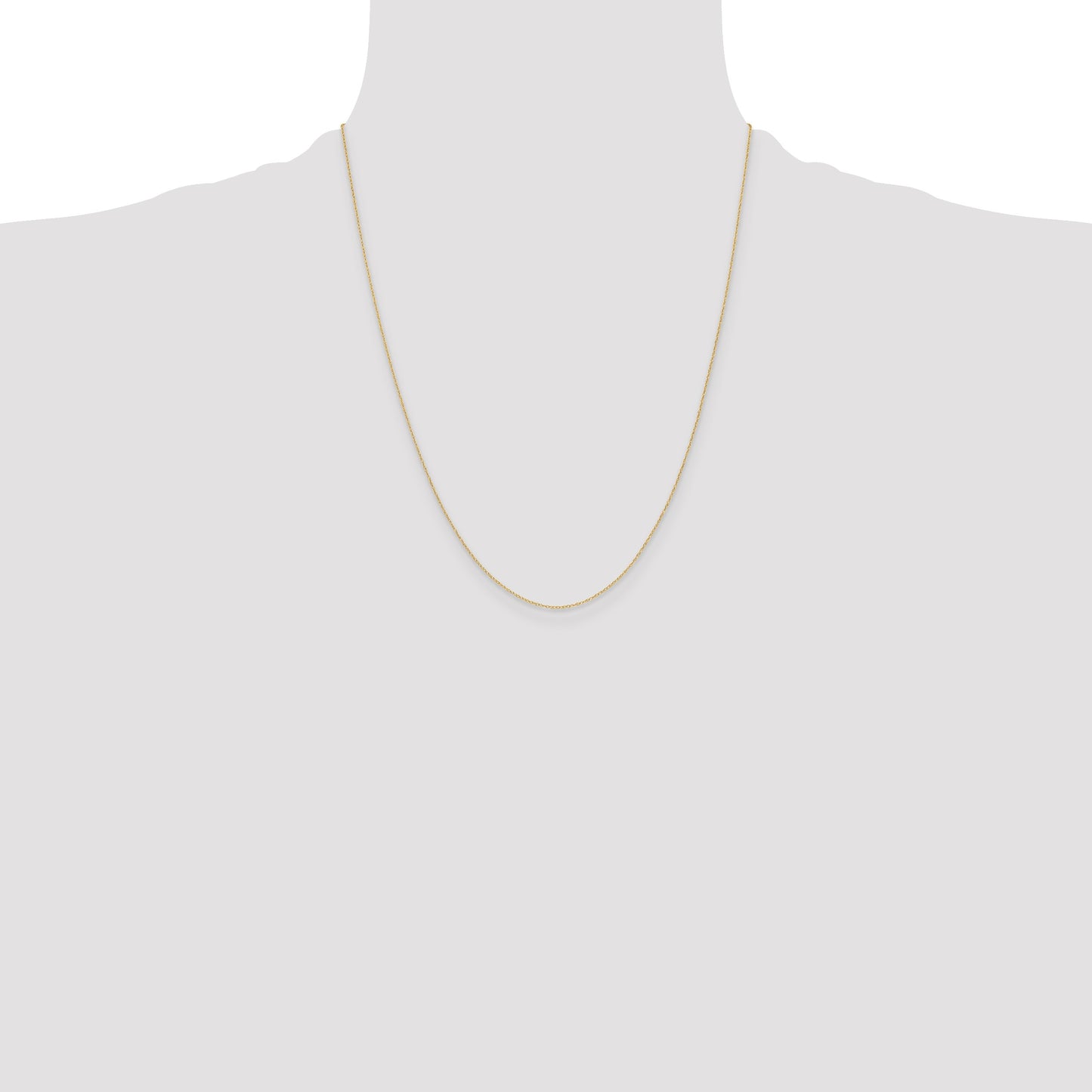 14k .4 mm Carded Cable Rope Chain