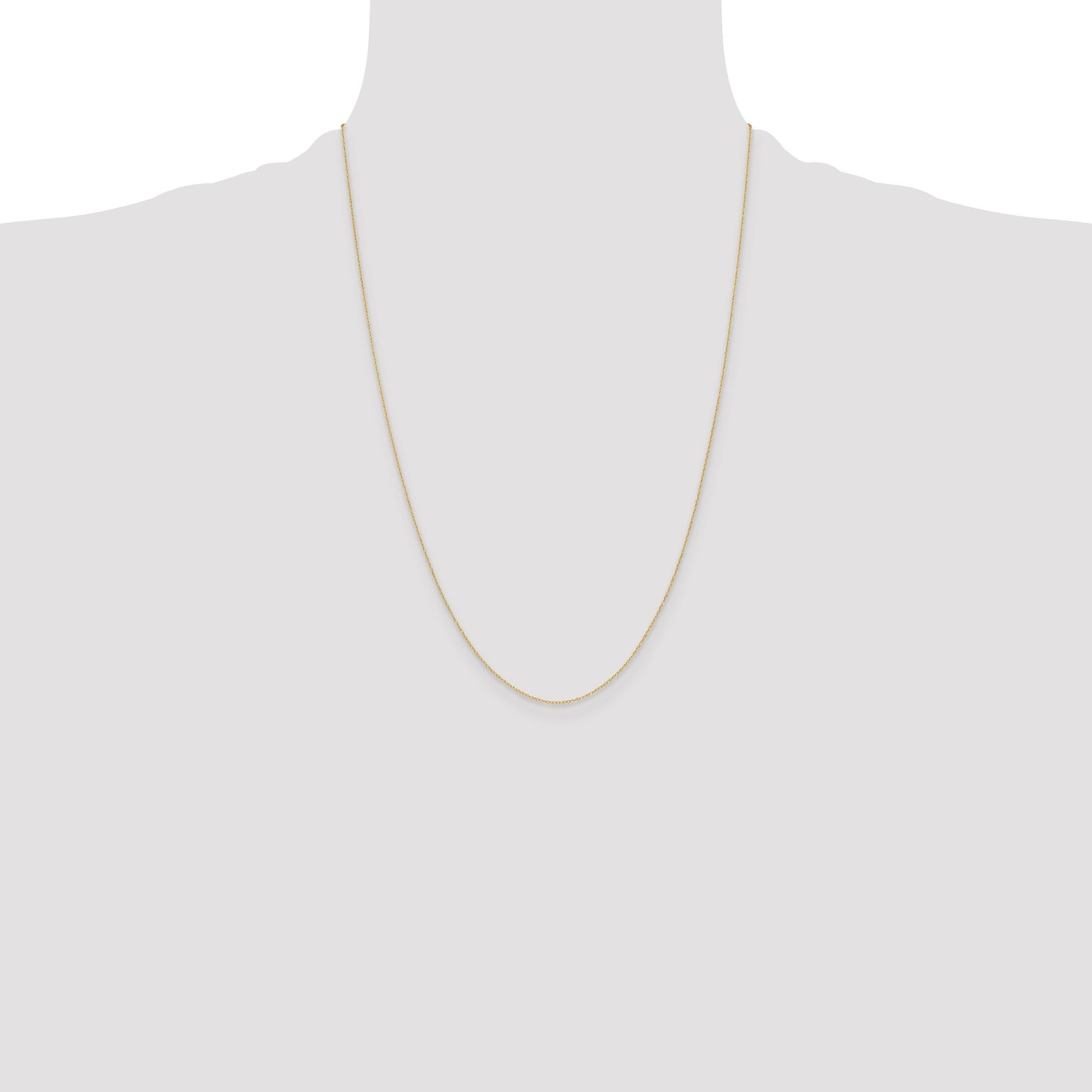 14k .4 mm Carded Cable Rope Chain