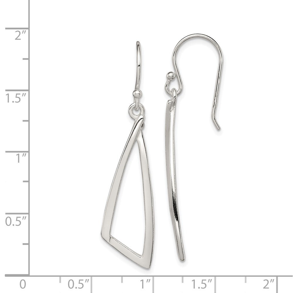 Sterling Silver Polished Fancy Dangle Earrings