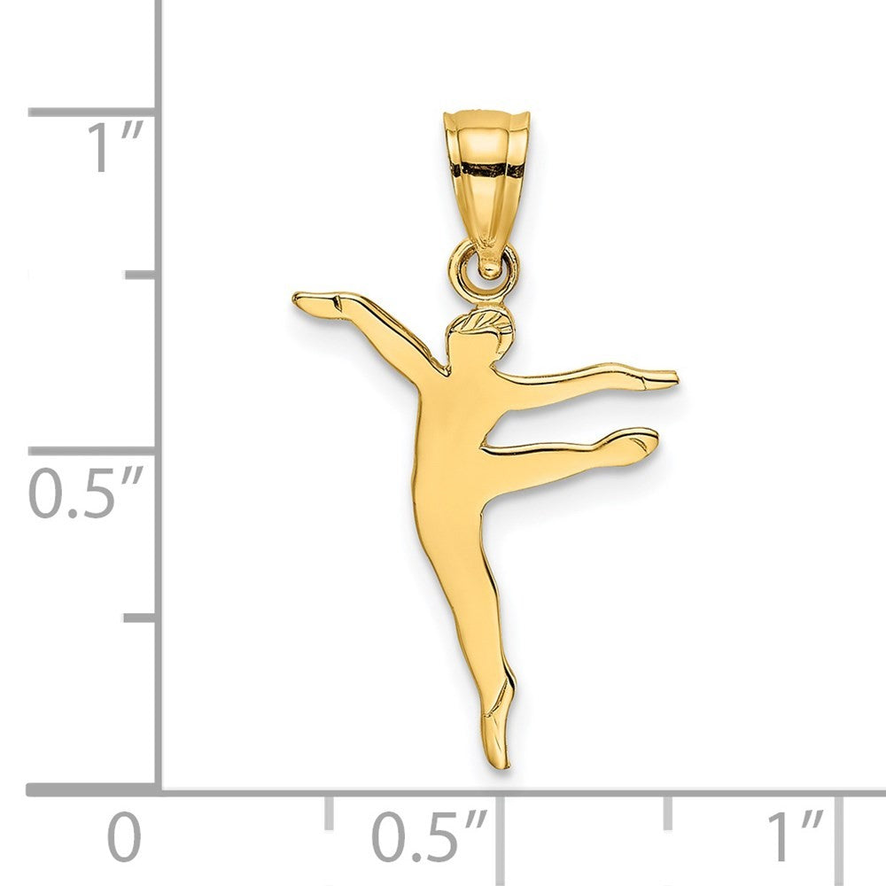 14k Yellow Gold Polished Dancer Charm