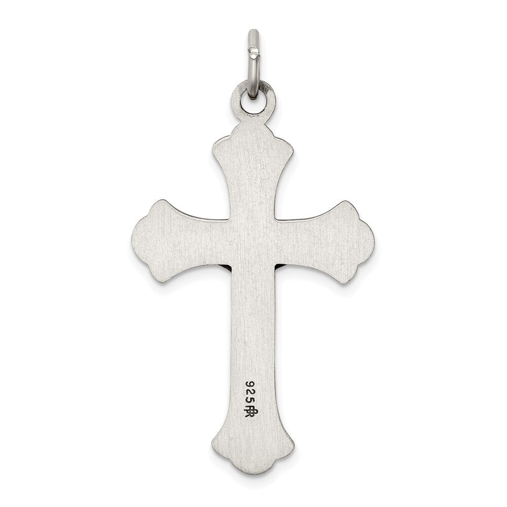 Sterling Silver Antiqued INRI Crucifix Pendant Holiday Gift for Women