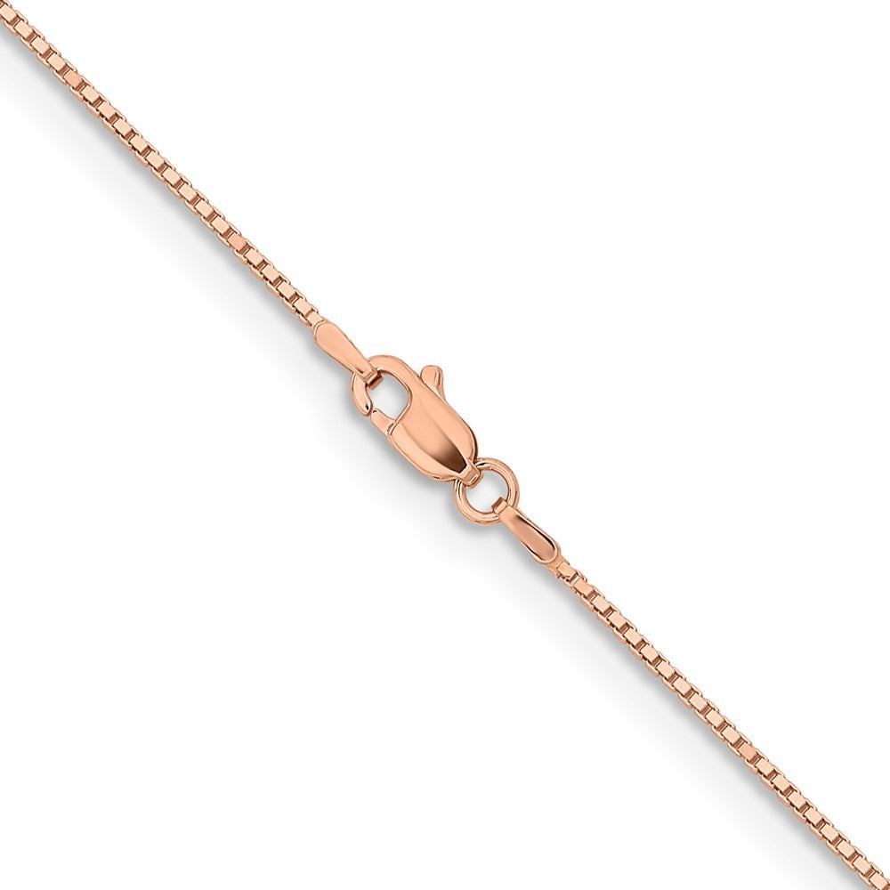 14K Rose Gold 18 inch .95mm Box Link Chain Necklace
