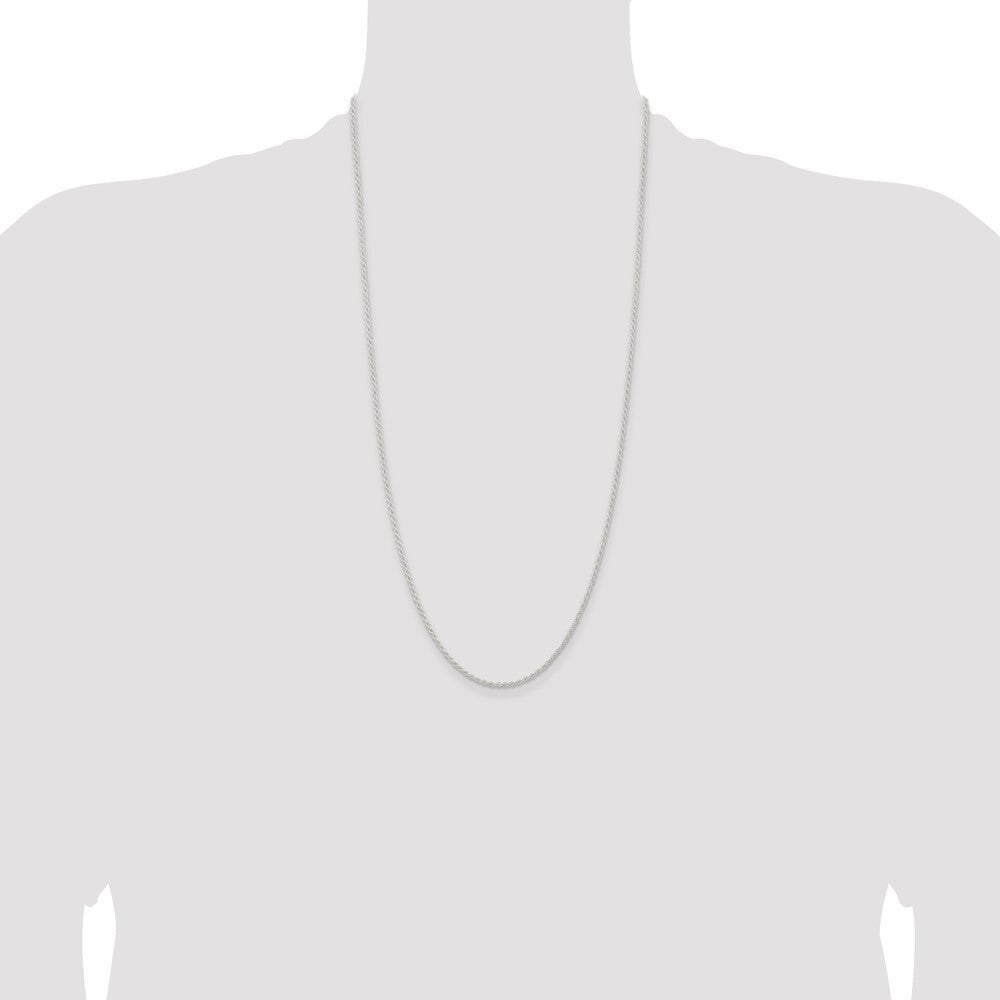 Sterling Silver 1.8mm Solid Rope Chain