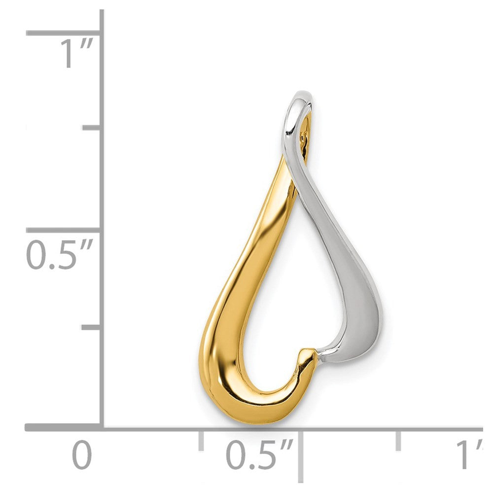 14k Two-Tone Gold Slide