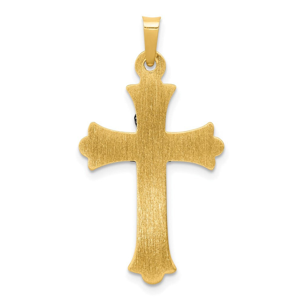 14k Two-tone Gold Claddagh Cross Pendant for Women