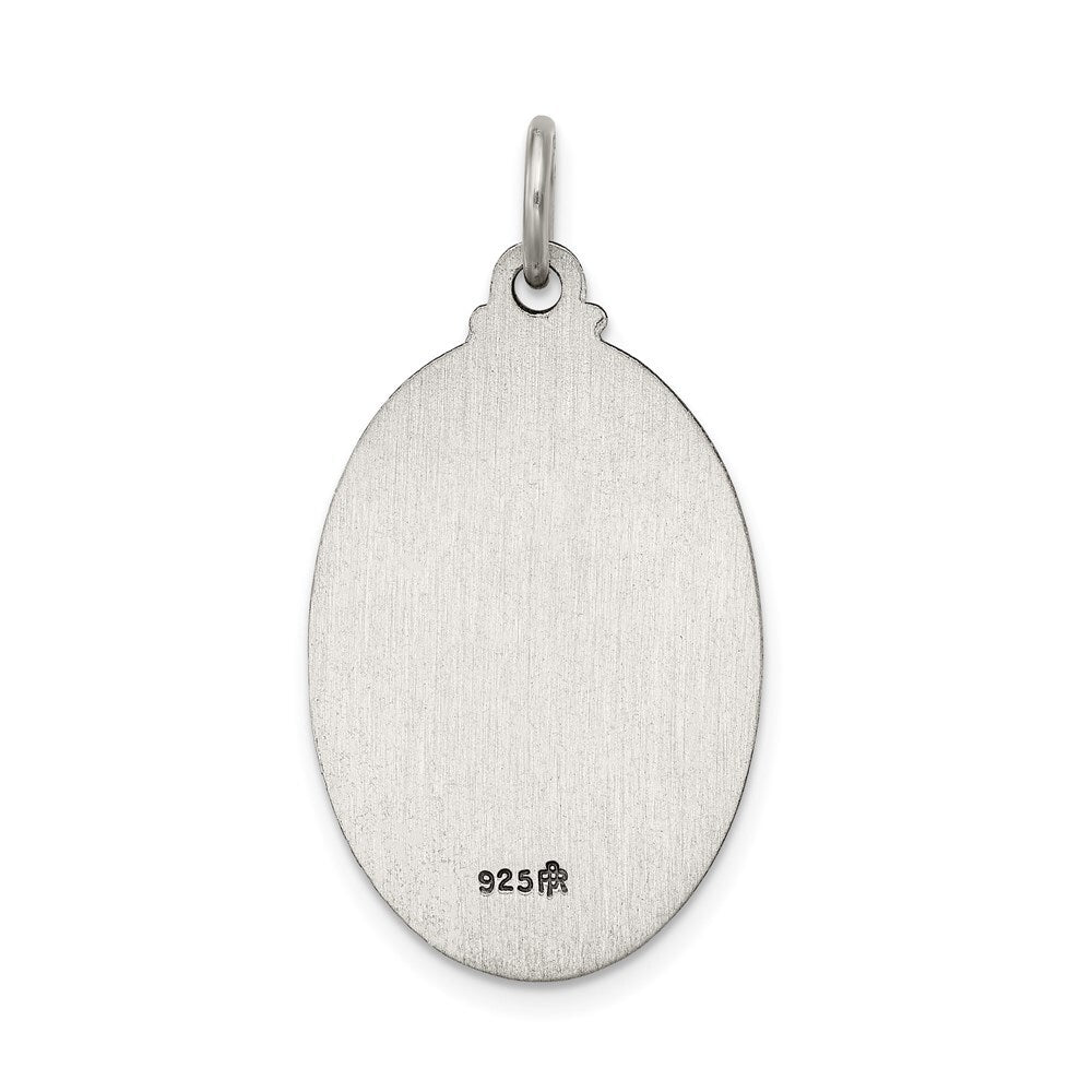 Sterling Silver Antiqued Our Lady of Guadalupe Medal Pendant