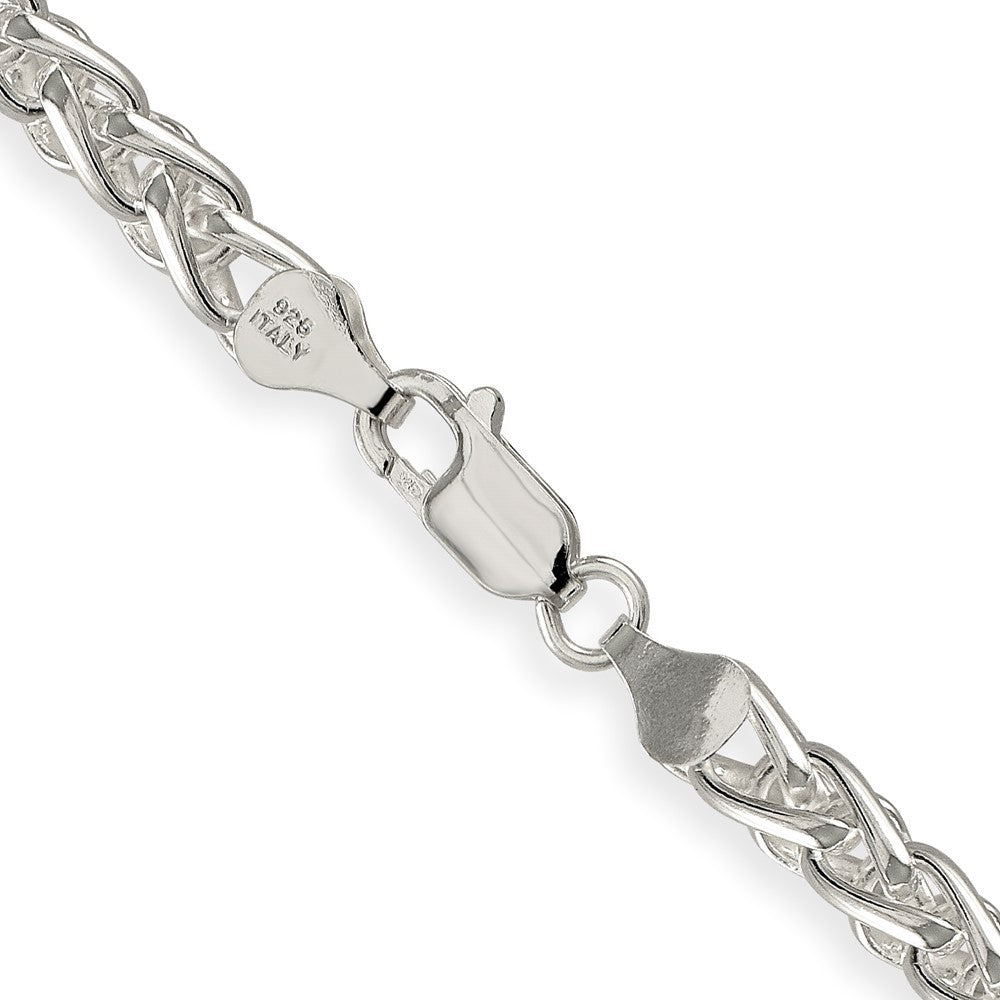 Sterling Silver 6mm Round Spiga Chain Necklace
