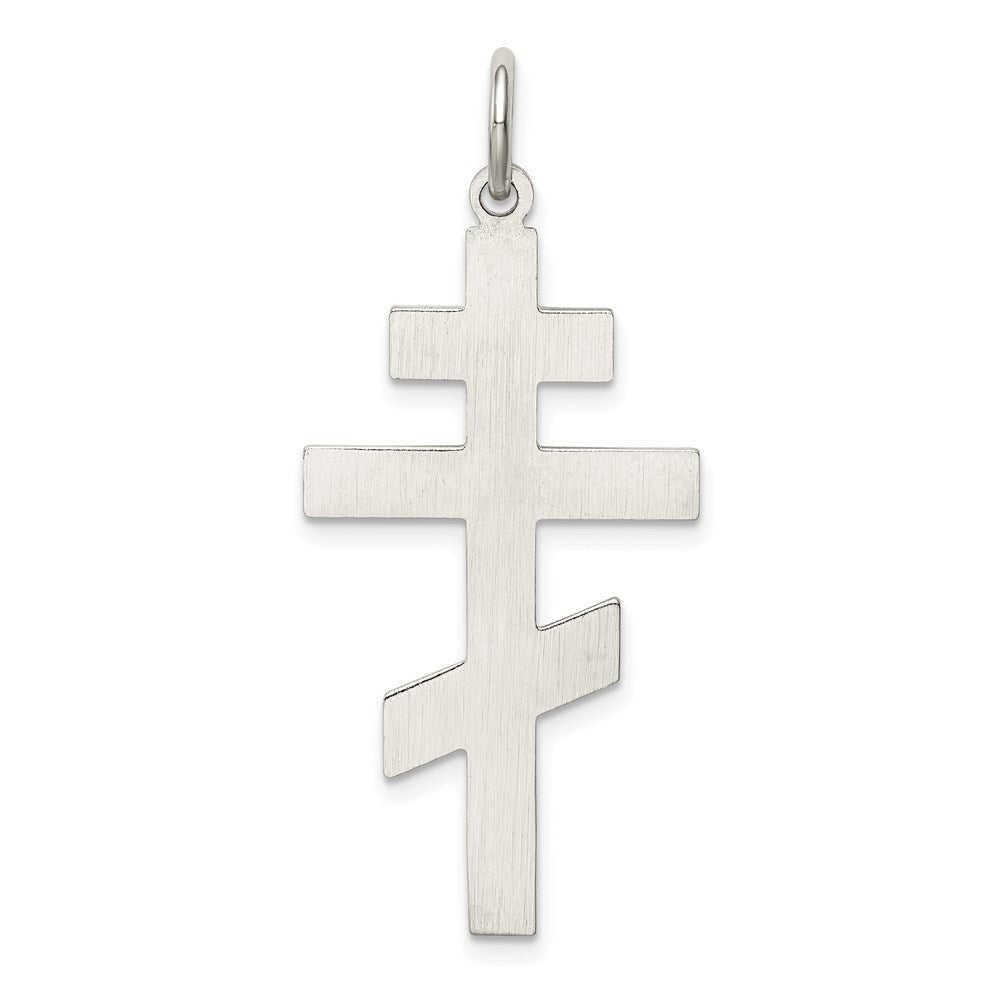 Sterling Silver Eastern Orthodox Cross Pendant Holiday Gift for Women