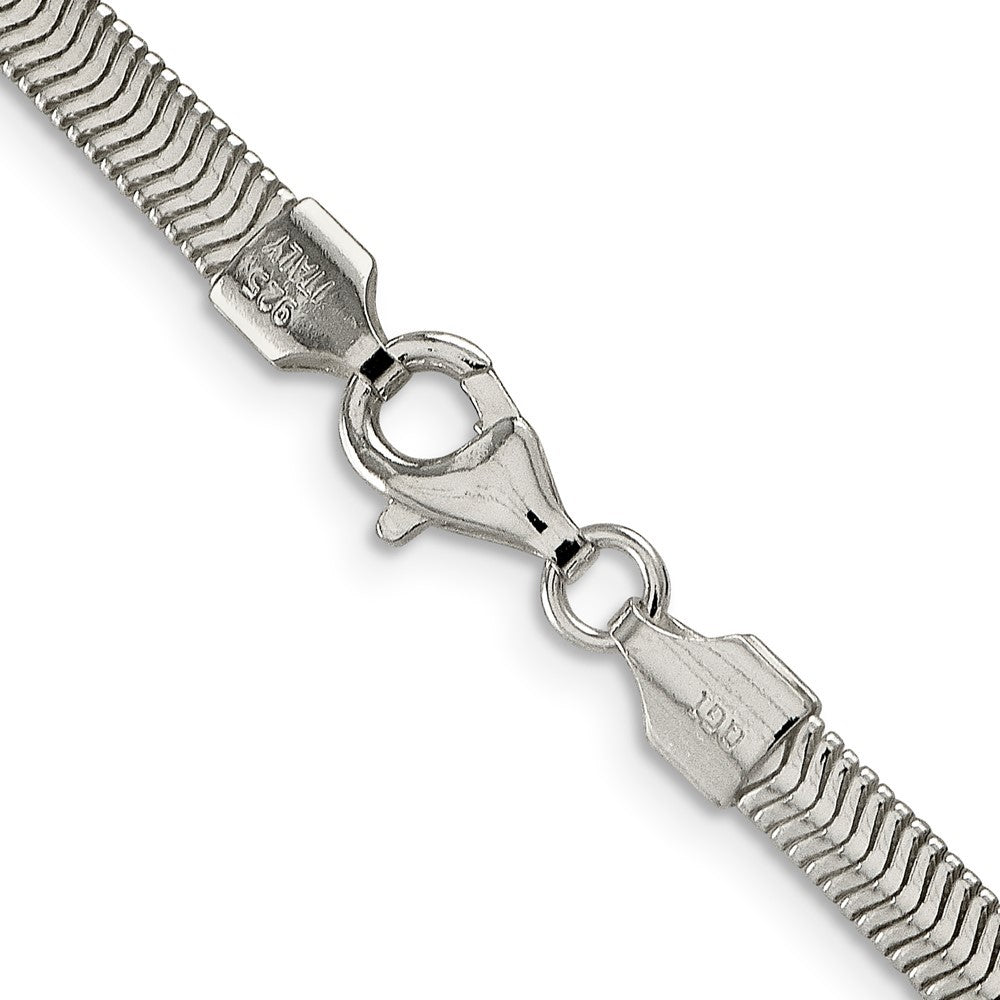 Sterling Silver 4.2mm Flat Oval Snake Chain Necklace