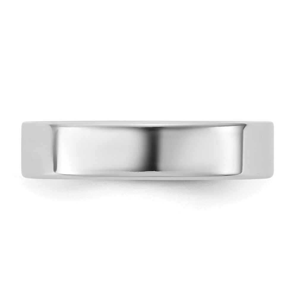 14k White Gold 4.5mm LTW Flat Band Size 6