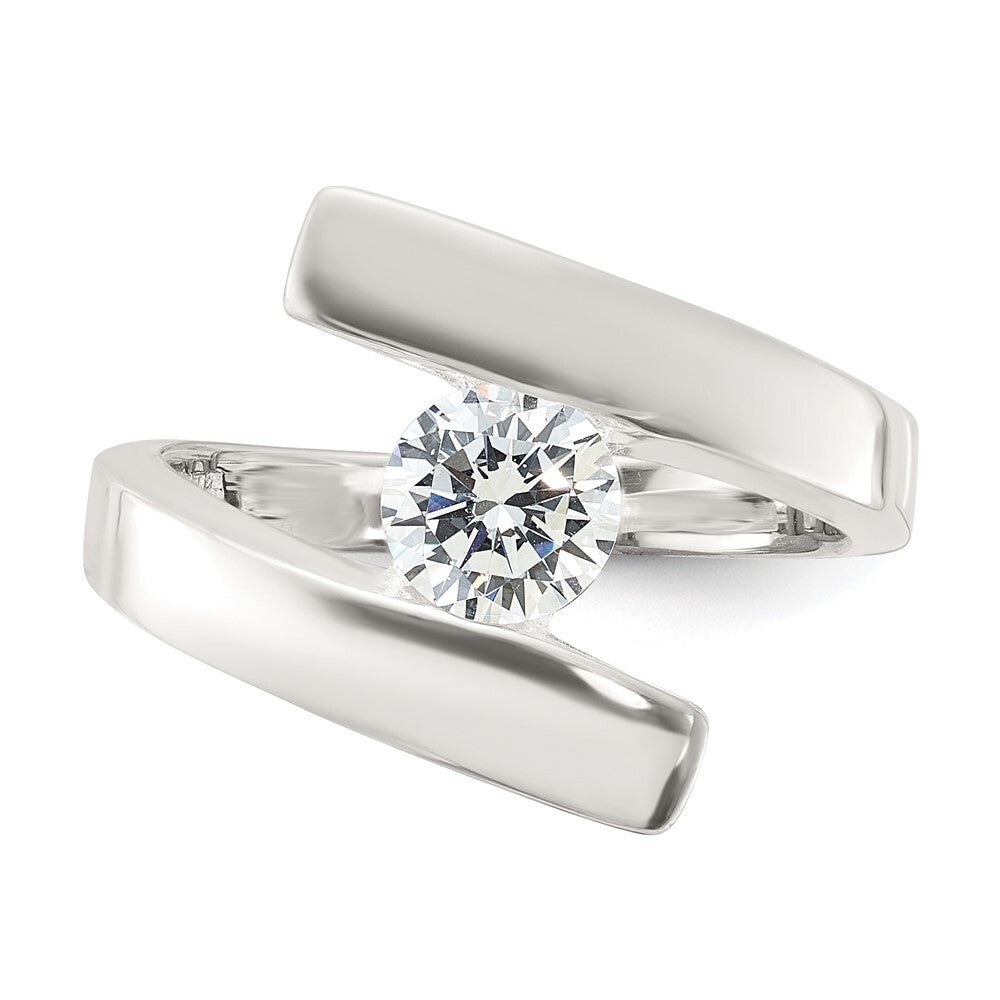 Sterling Silver CZ Ring Size 8