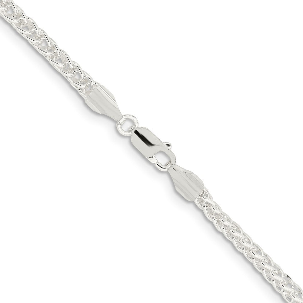 Sterling Silver 3mm Square Spiga Chain Necklace