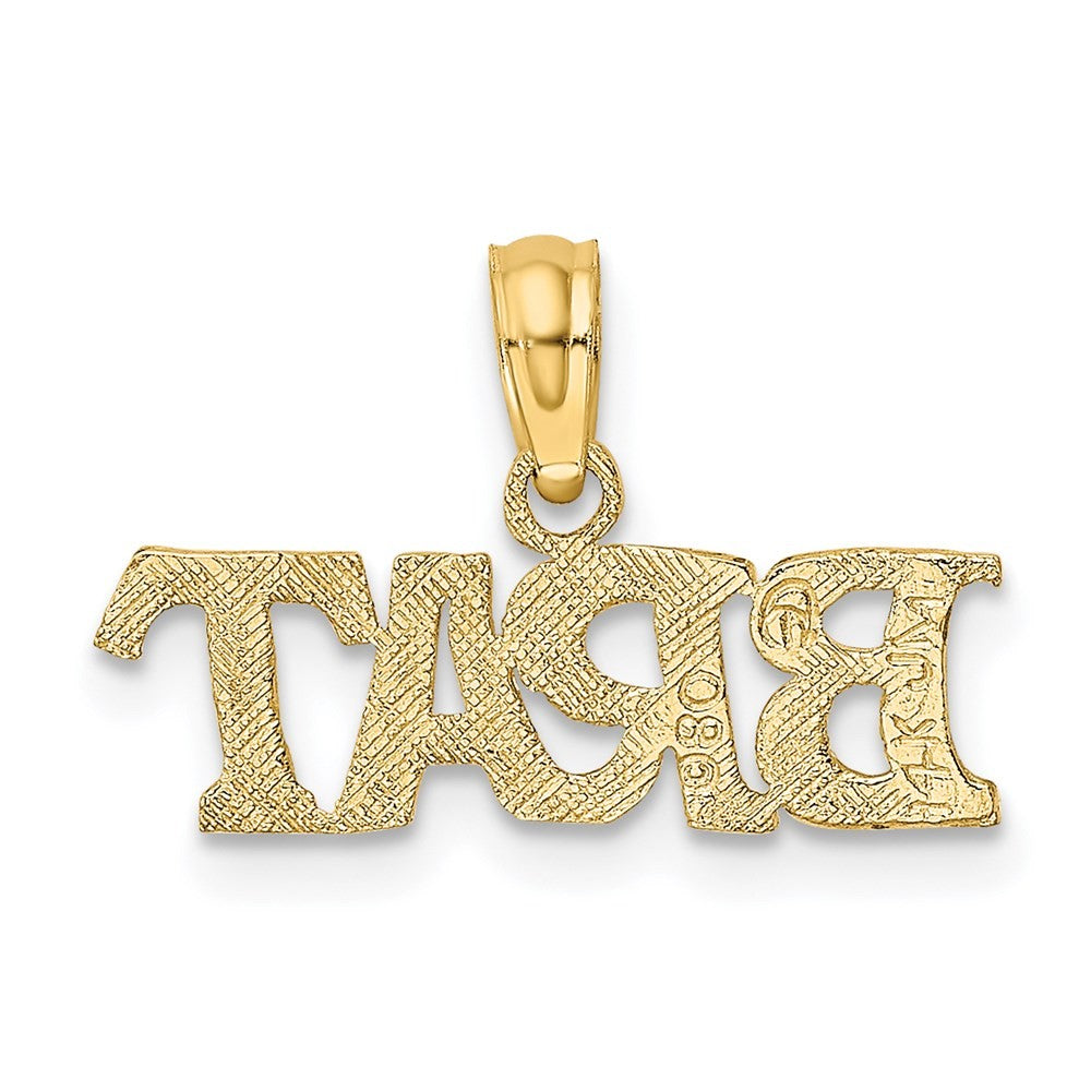 14k Yellow Gold Polished BRAT Charm