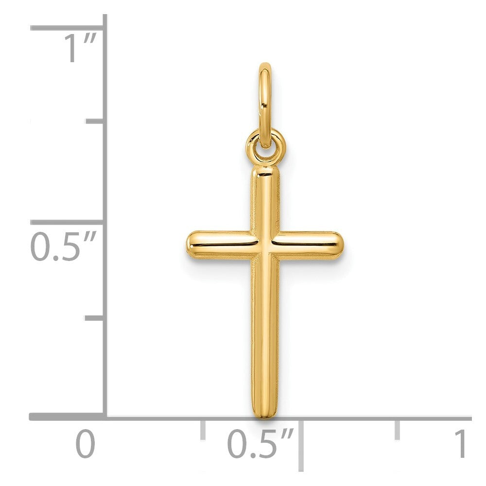 14k Yellow Gold Cross Pendant for Women