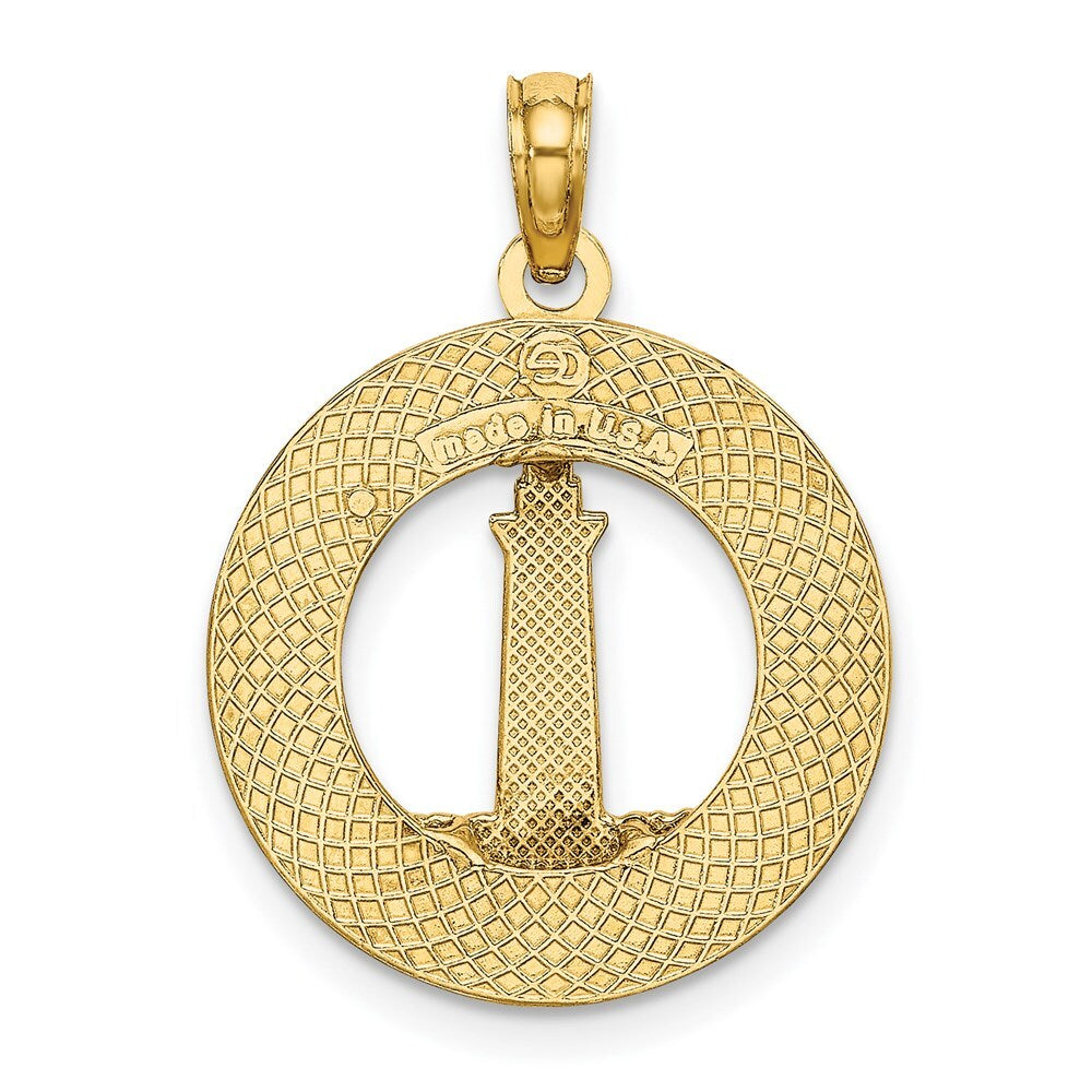 14k Yellow Gold BOOTHBAY HARBOR Lighthouse Charm Pendant for Women