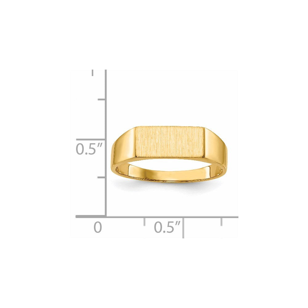 14K Yellow Gold 5.5x12.0mm Open Back Signet Ring