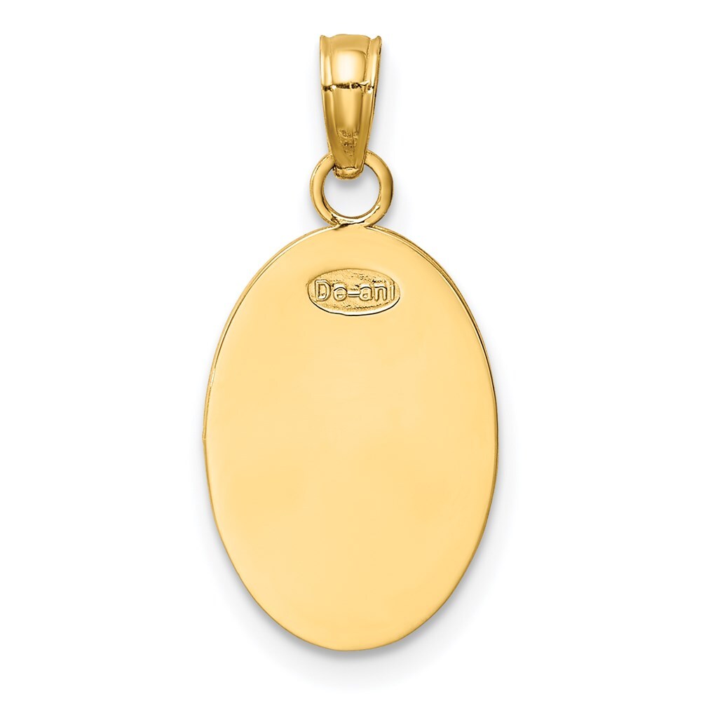 14k Yellow Gold Saint Christopher Medal Pendant for Women