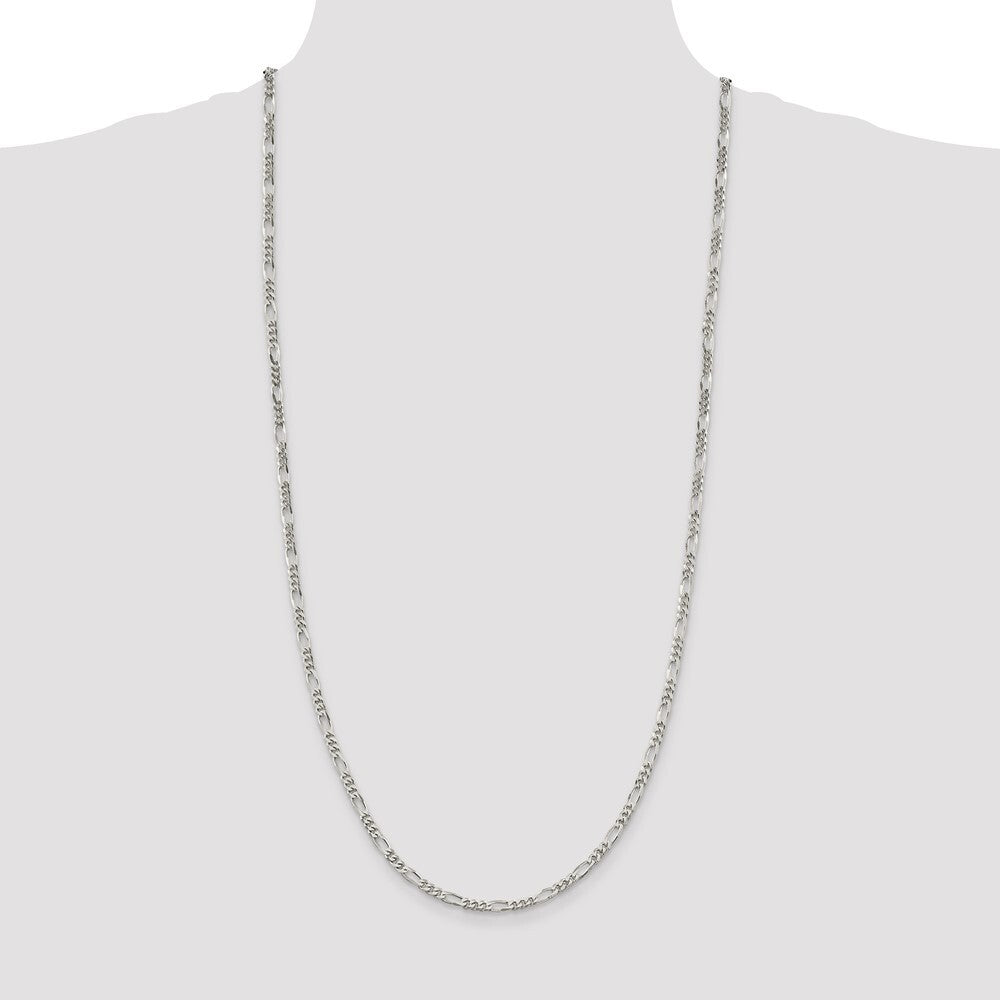 Sterling Silver 3.5mm Figaro Chain