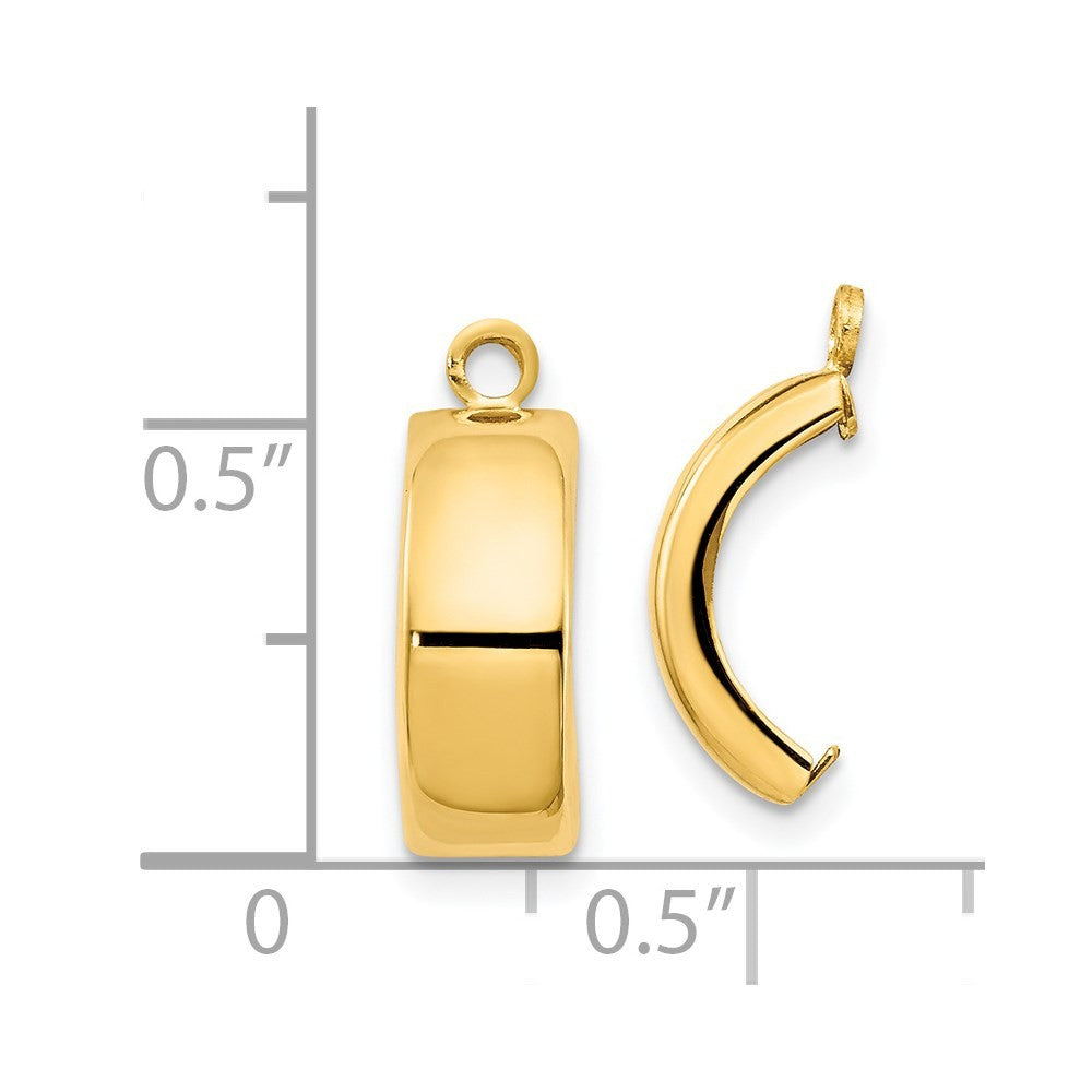 14k Yellow Gold Polished Earring Jackets