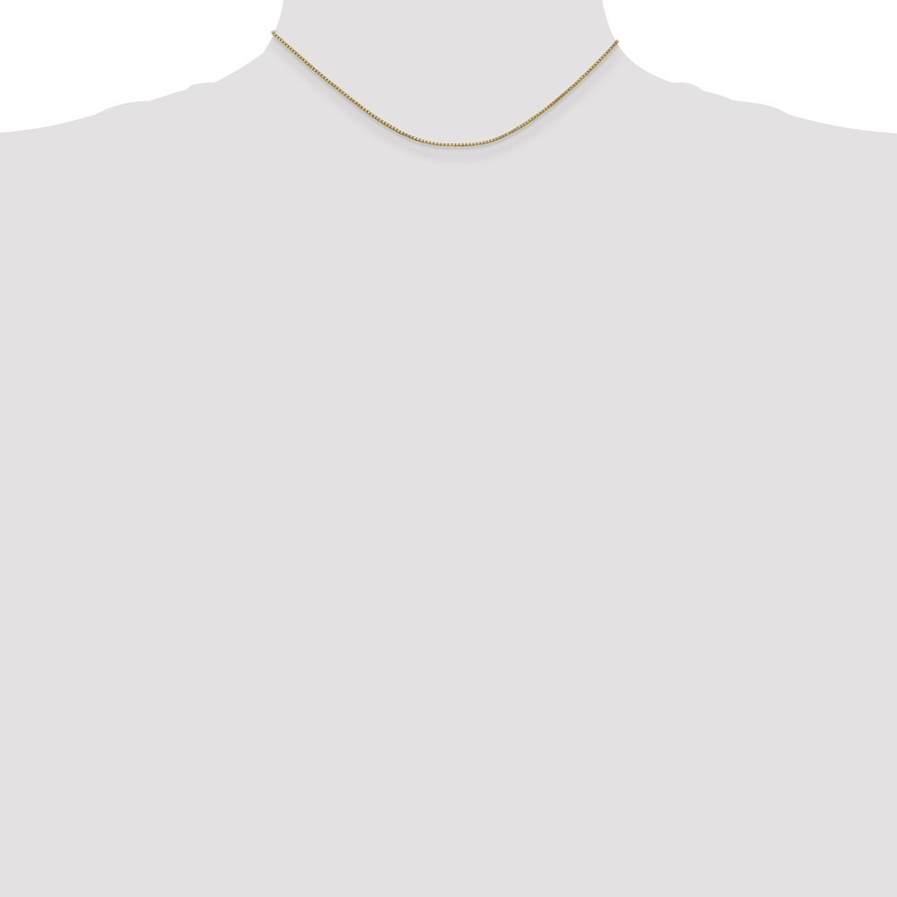 14k Yellow Gold 14 inch 1mm Box with Lobster Clasp Chain Necklace