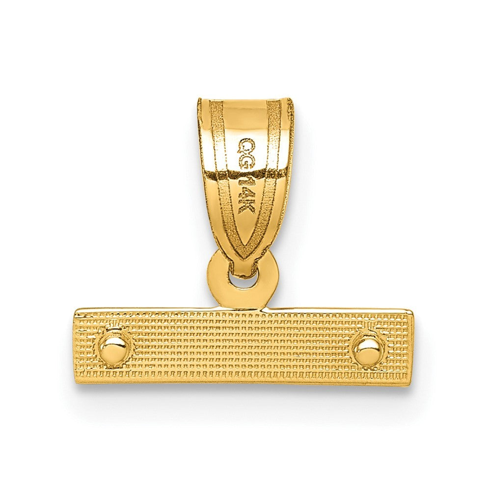 14k Yellow Gold Medium Diamond-cut Top Charm