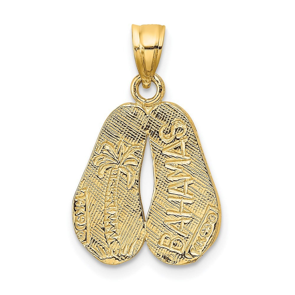 14k Yellow Gold BAHAMAS Double Sandals Charm