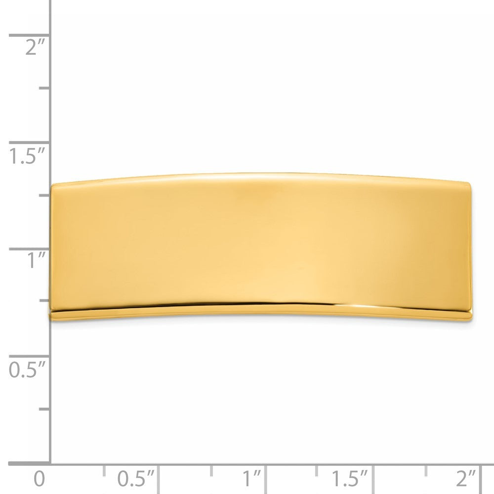 14k Yellow Gold 48x15.5x2 mm ID Plate