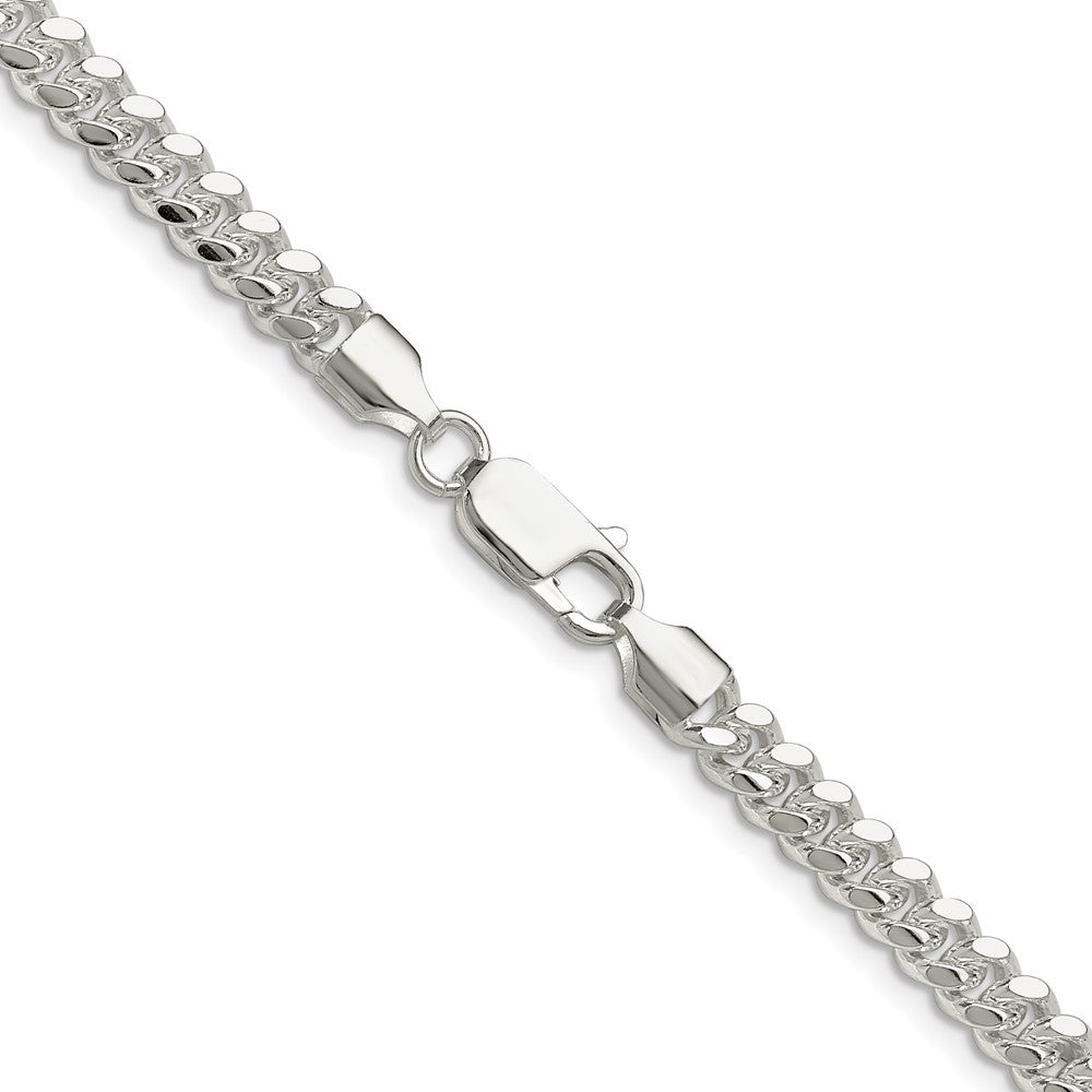 Sterling Silver Polished 5.7mm Domed Curb Chain Necklace