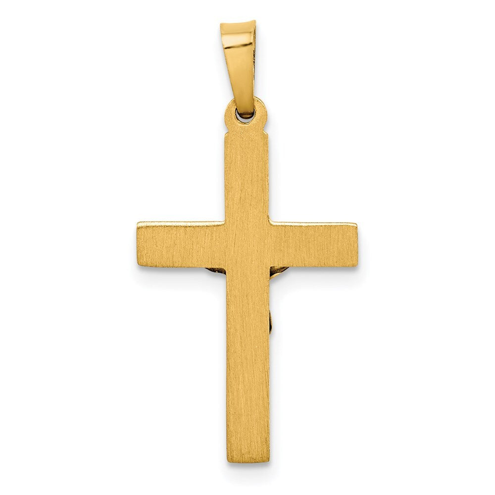 14k Two-tone Gold INRI Crucifix Pendant for Women
