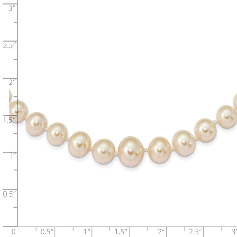 14k Yellow Gold 4-8mm White Freshwater Cultured Pearl Graduated 18 inch Necklace