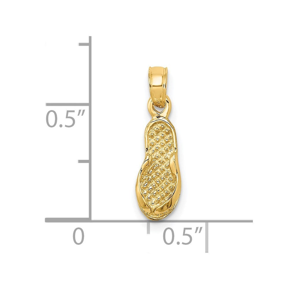 14k Yellow Gold Single Flip-Flop Charm