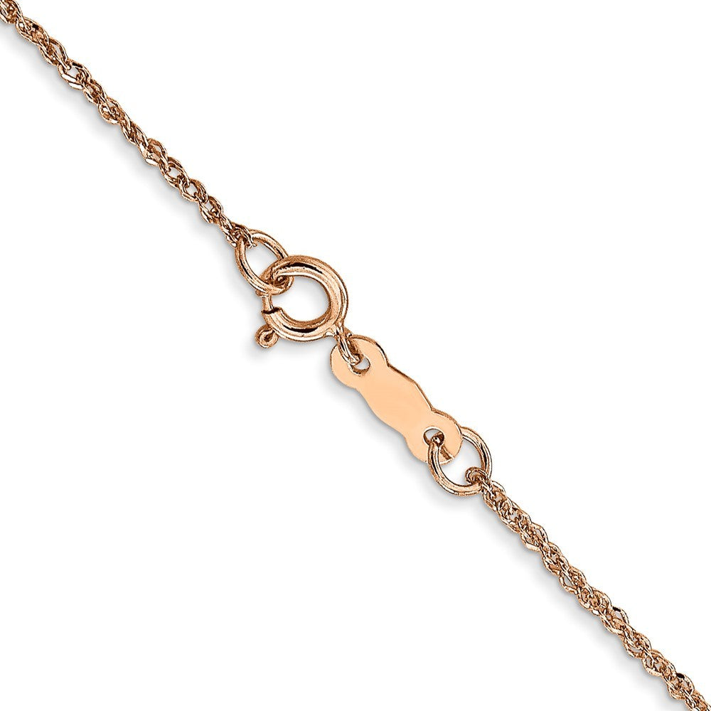 14K Rose Gold 16 inch 1.10mm Ropa Chain Necklace