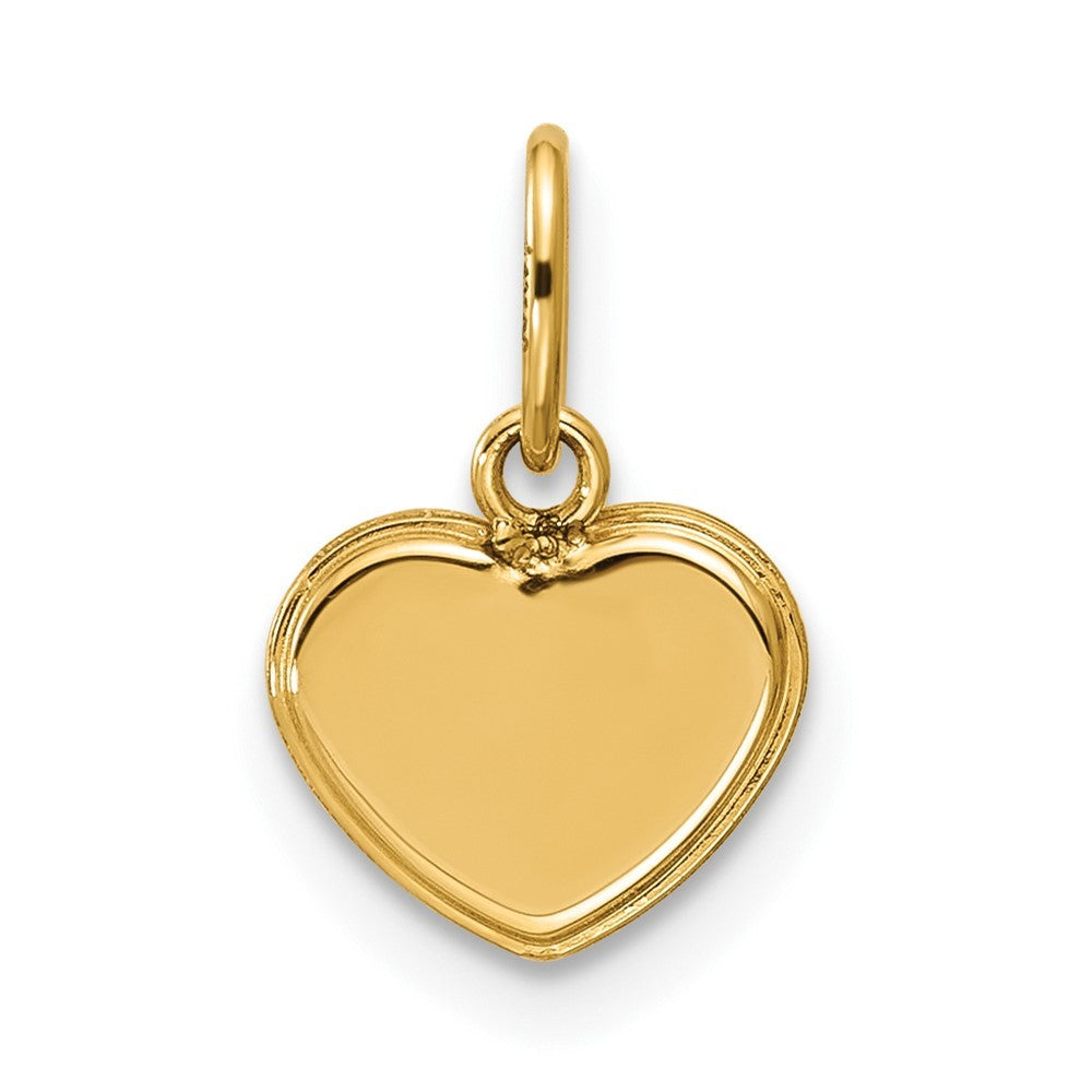 14k Yellow Gold Polished Mother of Pearl Heart Pendant