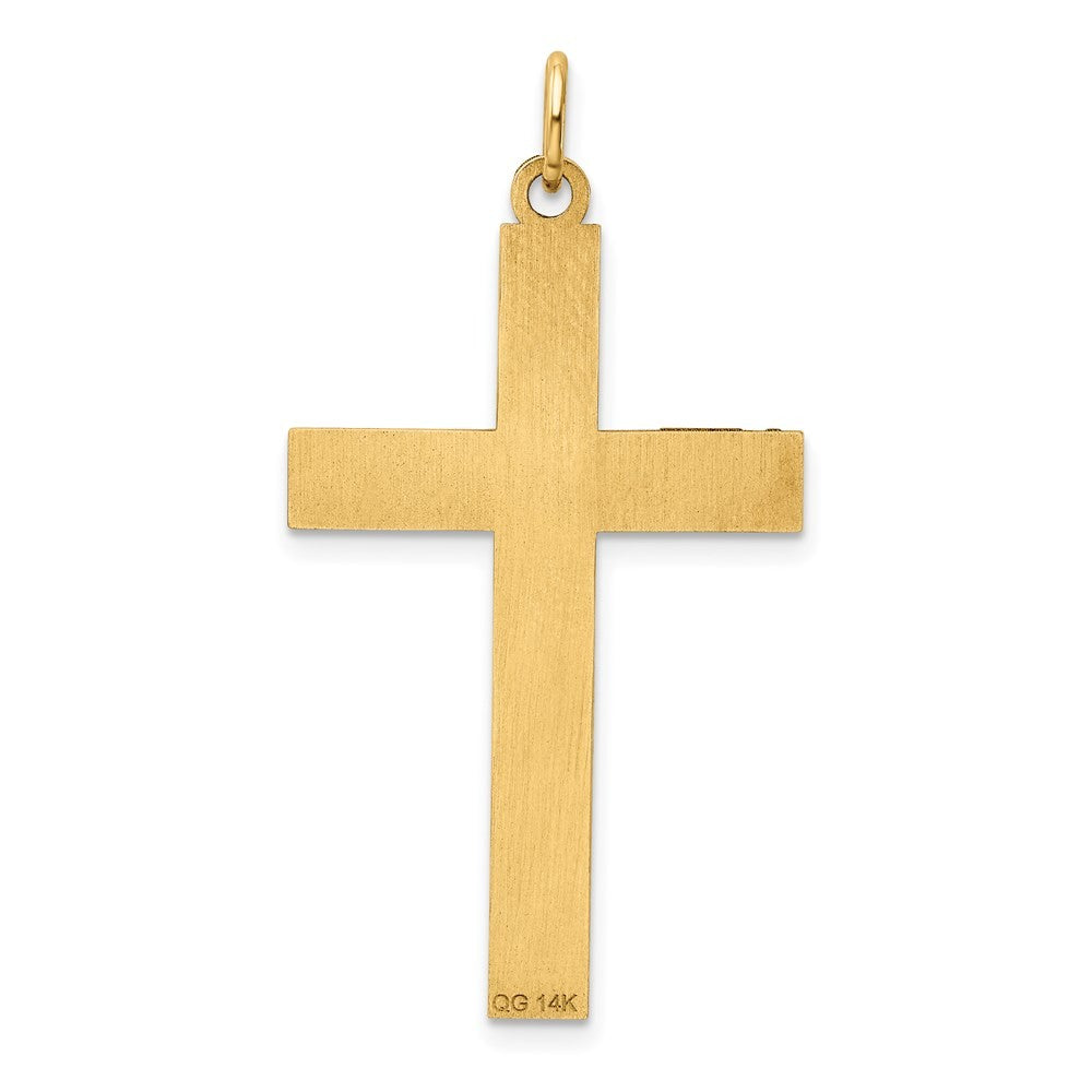 14k Yellow Gold Laser Designed Cross Pendant