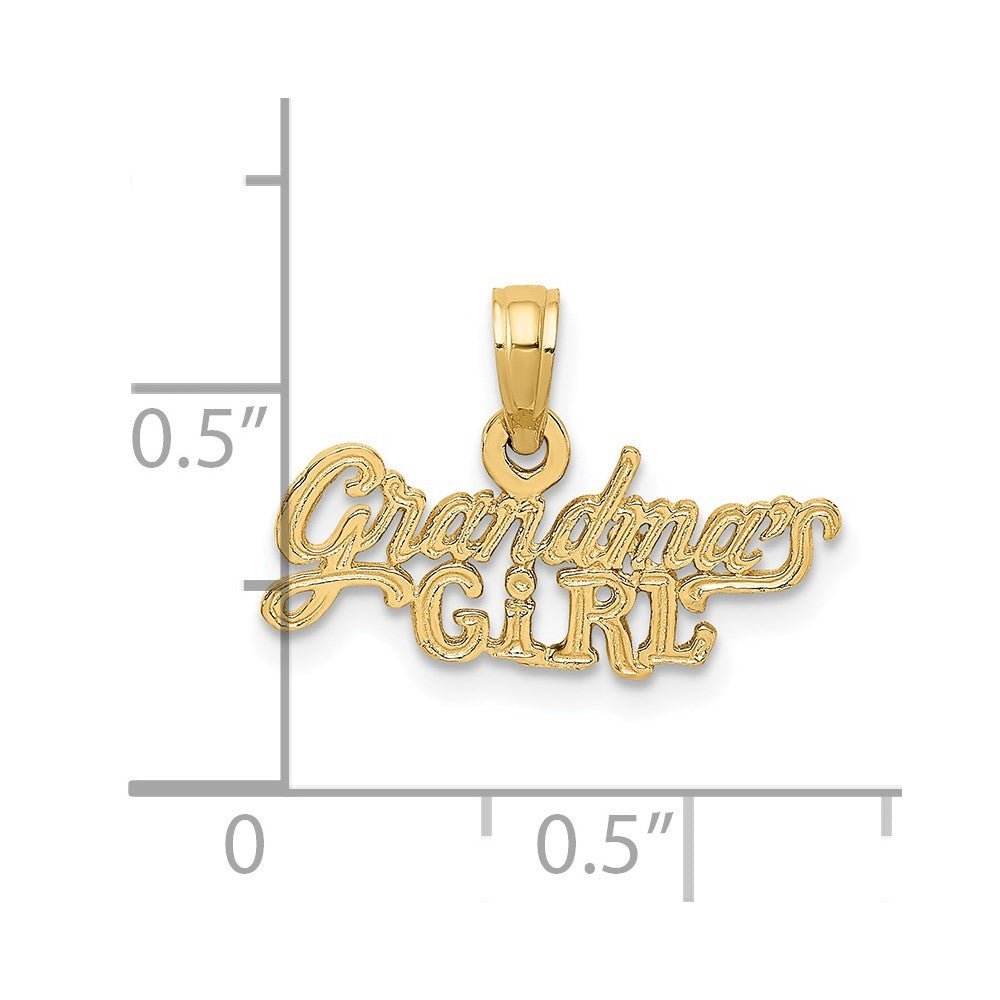 14k Yellow Gold GRANDMA'S GIRL Charm