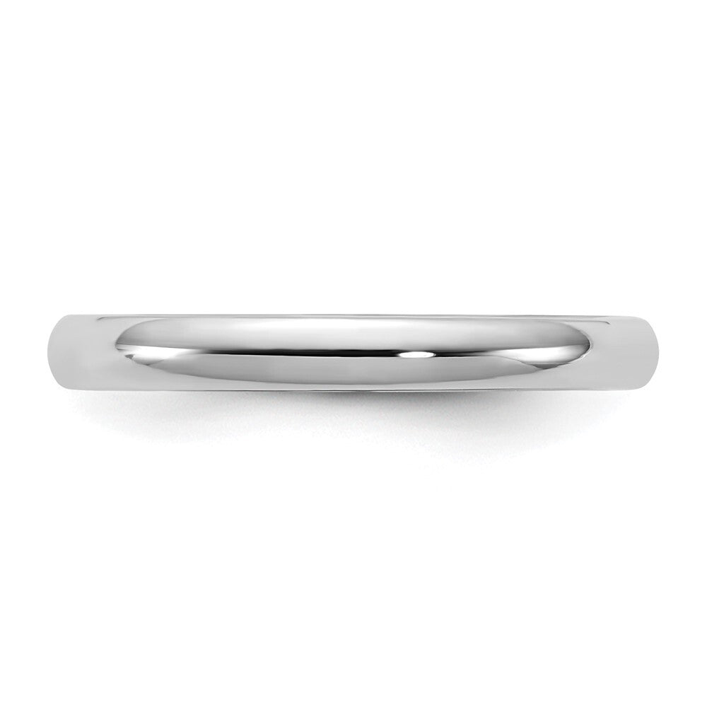 14k White Gold 2.5mm LTW Comfort Fit Band Size 9
