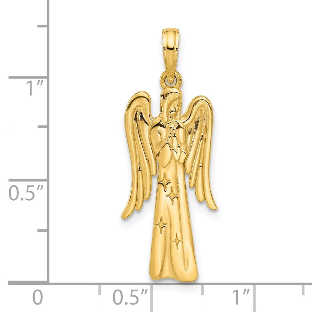 14k Yellow Gold Fancy Angel Charm