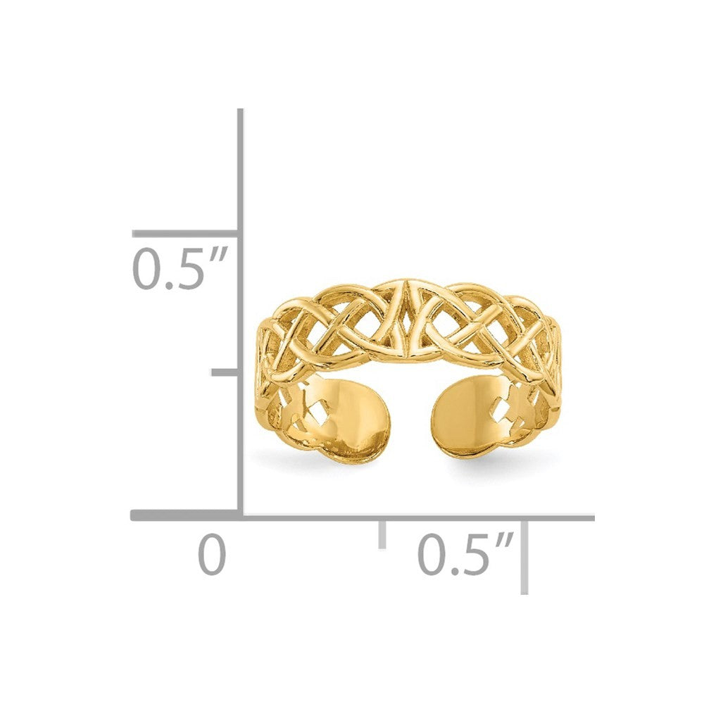 14k Yellow Gold Celtic Toe Ring