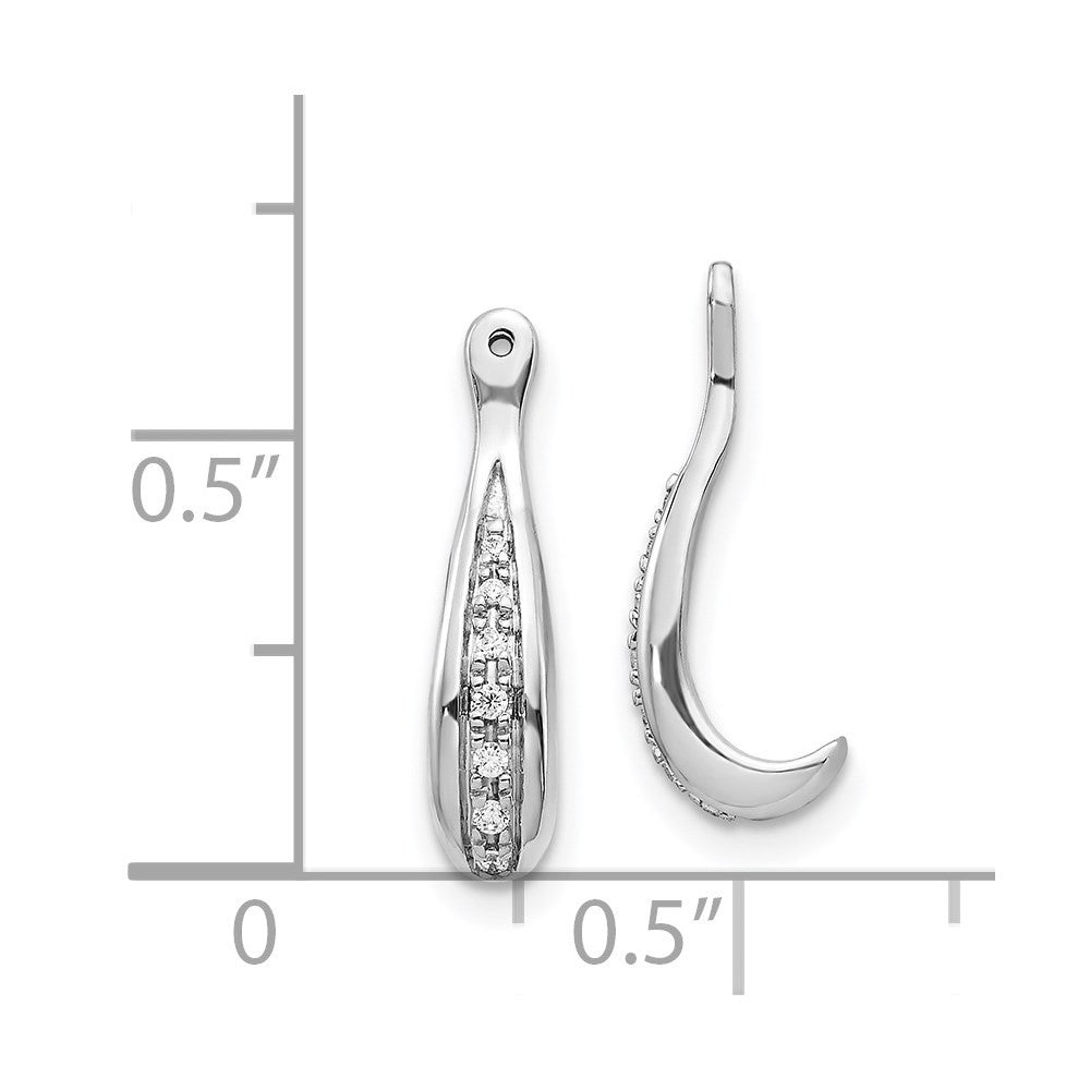 14k White Gold Diamond Earring Jackets