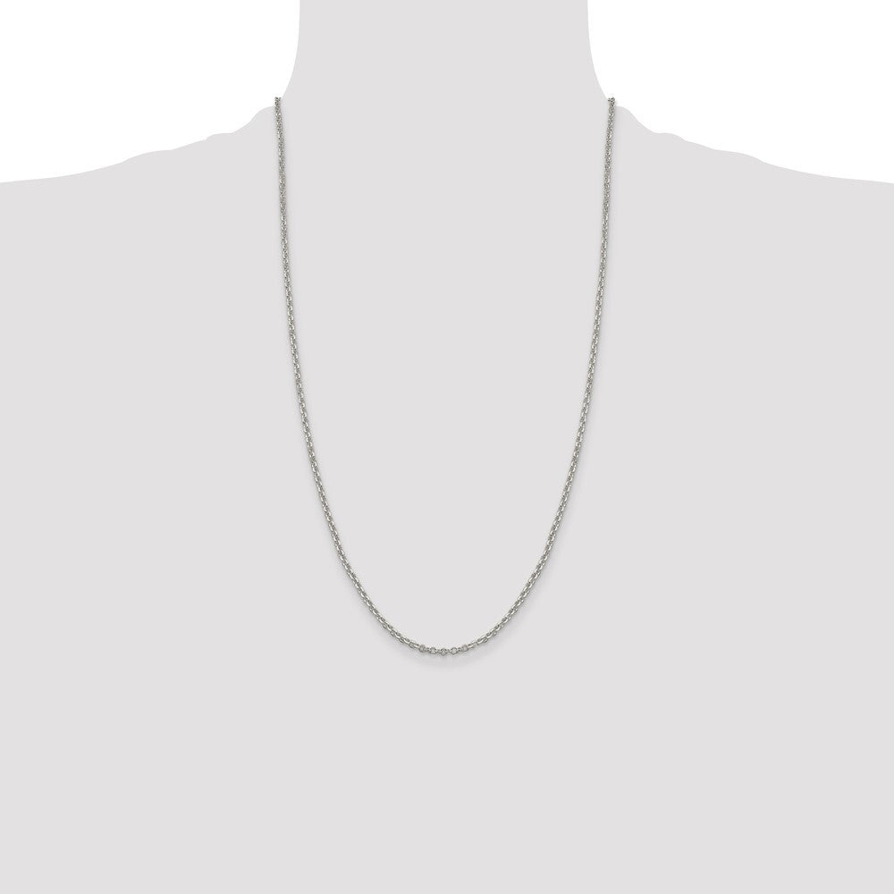 Sterling Silver 2.6mm Diamond-cut Cable Chain
