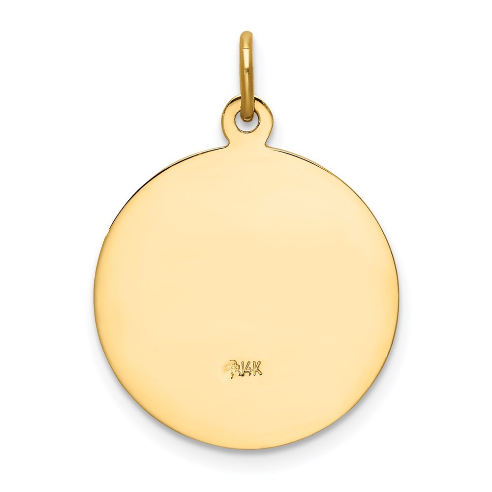 14k Yellow Gold Our Lady of San Juan Medal Pendant for Women