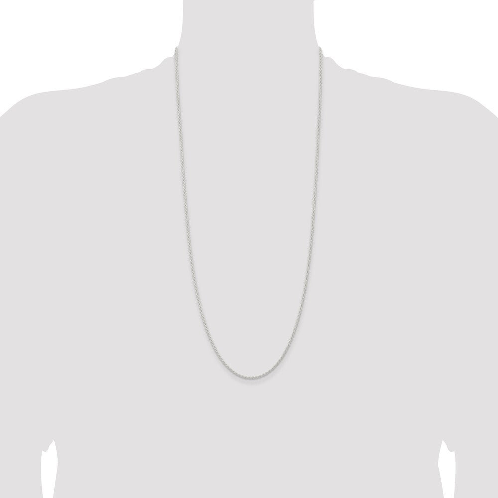 Sterling Silver 1.8mm Solid Rope Chain