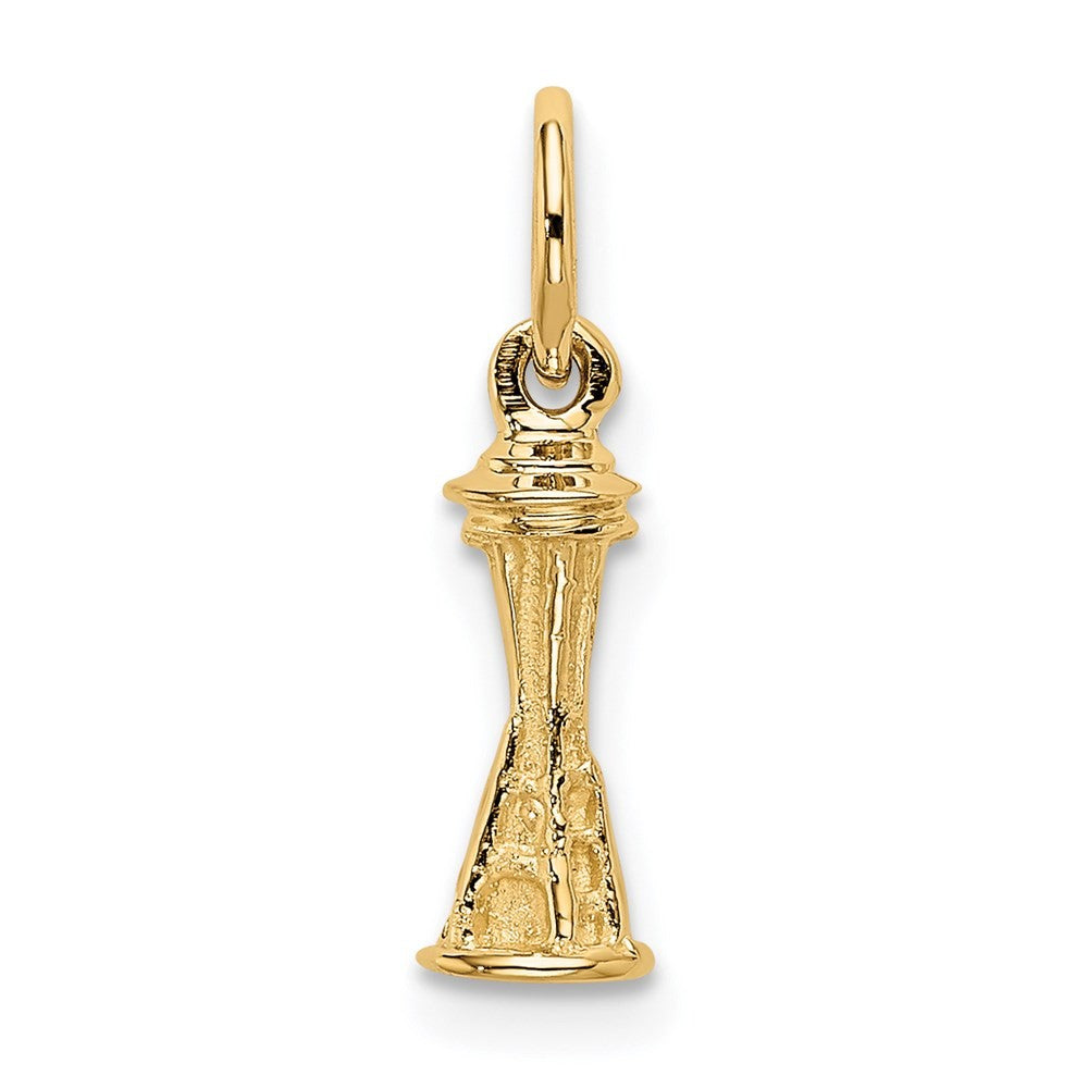 14k Yellow Gold Solid Polished Space Needle Charm