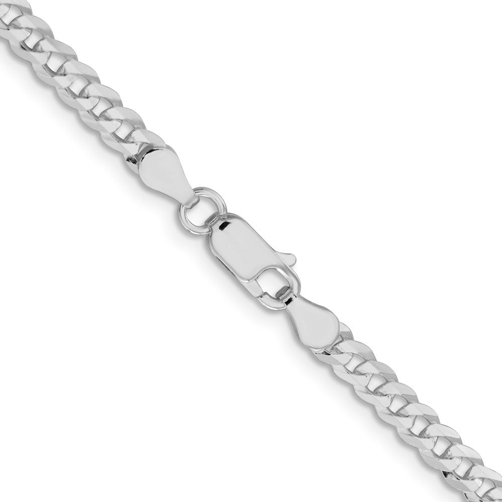 Sterling Silver 3.8mm Flat Curb Chain Necklace