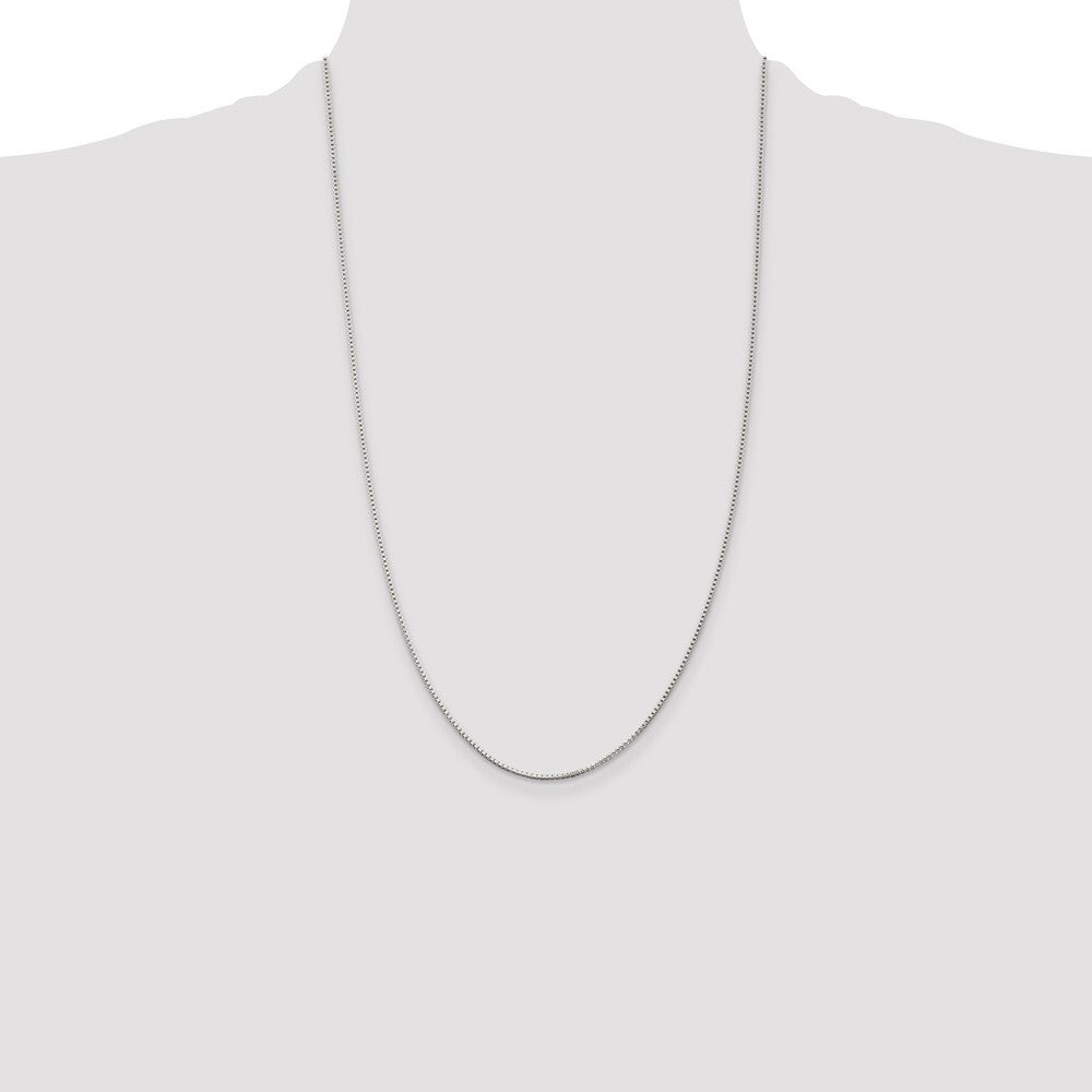 Sterling Silver Rhodium-plated 1.25mm Box Chain