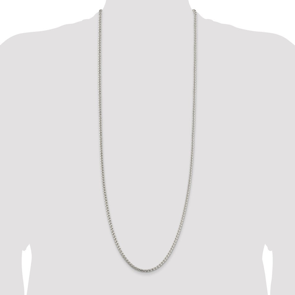 Sterling Silver 3.6mm Round Box Chain
