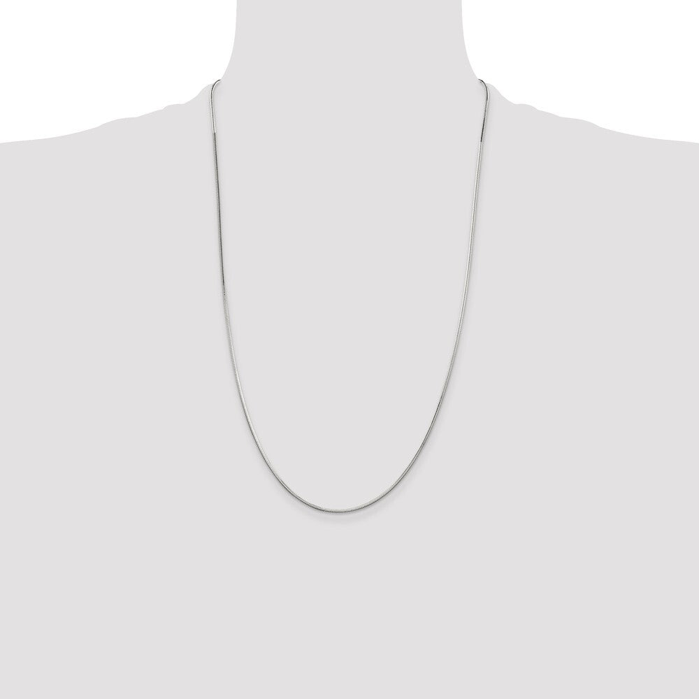Sterling Silver 1.25mm Octagonal Snake Chain